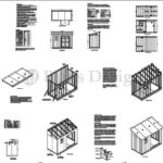6′ x 12′ Deluxe Back Yard Storage Shed Project Plans, Lean To / Slant Roof Style Design # D0612L