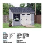 6′ x 12′ Deluxe Back Yard Storage Shed Project Plans, Lean To / Slant Roof Style Design # D0612L