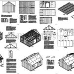 Classic Outdoor Structures Storage Shed Plans 16′ x 20′ Reverse Gable Roof Style Design # D1620G