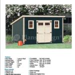 10′ x 16′ Deluxe Shed Plans, Modern Roof Style Design #D1016M, Material List and Step By Step Included