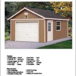 12′ X 16′ Car Garage Project Plans – Design #51216