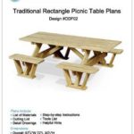 Traditional Rectangle Picnic Table / Bench Woodworking Plans, #ODF02
