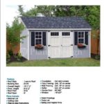 8′ x 16′ Deluxe Lean-To Utility Garden Design # D0816L, Material List and Step By Step Included