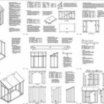 Slant / Lean To Roof Style Storage Shed Plans, 4′ x 8′ Plans Design 10408