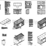 6′ x 16′ Deluxe Shed Plans, Lean To Roof Style Design # D0616L, Material List and Step By Step Included
