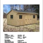 10′ X 16′ Saltbox Style Storage Shed Project Plans -Design # 71016