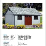 Classic Outdoor Structures Storage Shed Plans 16′ x 20′ Reverse Gable Roof Style Design # D1620G