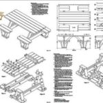 Traditional Rectangle Picnic Table / Bench Woodworking Plans, #ODF02
