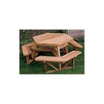 Woodworking Project Paper Plan to Build Hexagon Picnic Table