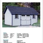 How to Build a Storage Shed 12′ x 14′ Reverse Gable Roof Style Design # D1214G, Material List Included