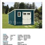 10′ x 12′ Deluxe Utility Garden Plans / Building Blueprints, Modern Roof Style Design #D1012M