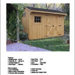 8′ X 12′ Saltbox Style Storage Shed Project Plans -Design #70812