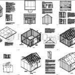 How to Build a Storage Shed 12′ x 14′ Reverse Gable Roof Style Design # D1214G, Material List Included
