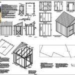 Tool Shed plans, Lean To Roof Style Shed Plans, 6′ x 8′ Plans Design E0608