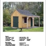 12′ X 12′ Cottage Shed with Porch, Project Plans -Design #81212