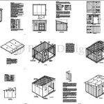 10′ x 12′ Deluxe Utility Garden Plans / Building Blueprints, Modern Roof Style Design #D1012M