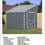 Tool Shed plans, Lean To Roof Style Shed Plans, 6′ x 8′ Plans Design E0608